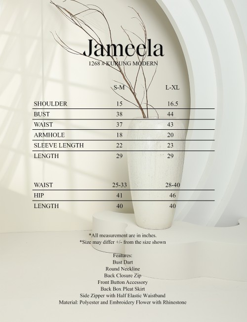 JAMEELA KURUNG MODERN (CREAM) 1268