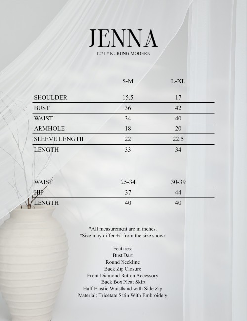 JENNA KURUNG MODERN (WHITE) 1271#