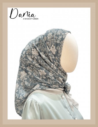 DANIA BAWAL PRINTED COTTON (DUSTY GREEN) 313