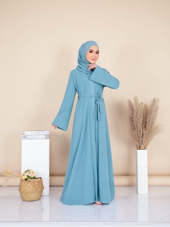 HAURA JUBAH AND CARDIGAN SET (DUSTY GREEN) 9092 (NOT INCLUDE SHAWL)